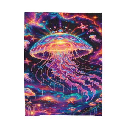 TRIPPY DIMENSIONAL JELLYFISH Psychedelic Blanket