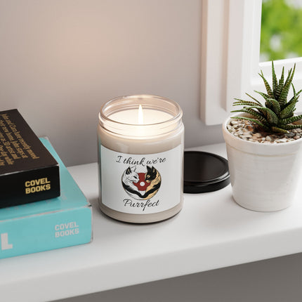 I THINK WE'RE PURRFECT Cat Lover Couple Scented Candle