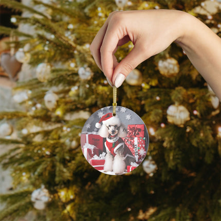 PERSONALIZED POODLE Christmas Ornament