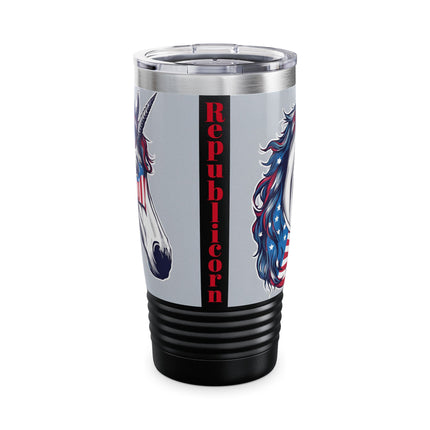 REPUBLICORN PATRIOTIC UNICORN Tumbler - American Flag Freedom Loving Traveler Cup