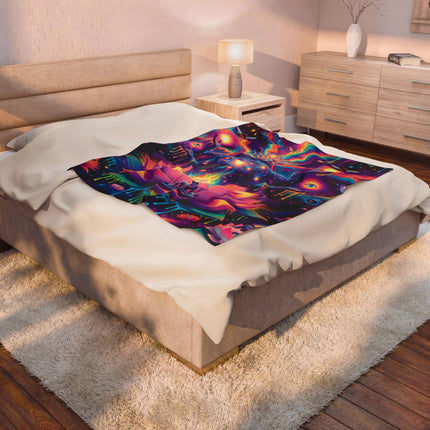 DIVINE LOTUS GODDESS Psychedelic Blanket