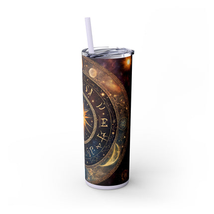 SUN & MOON PHASES Skinny Tumbler - Lunar Cycle Astronomy Night Sky Galaxy Cup