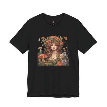 FLOWER GARDEN MAIDEN T-Shirt - Beautiful Botanical Fantasy Art Tee
