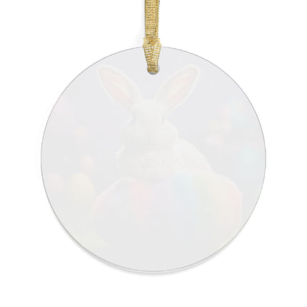 RAINBOW FUZZY EGG BUNNY Easter Tree Ornament