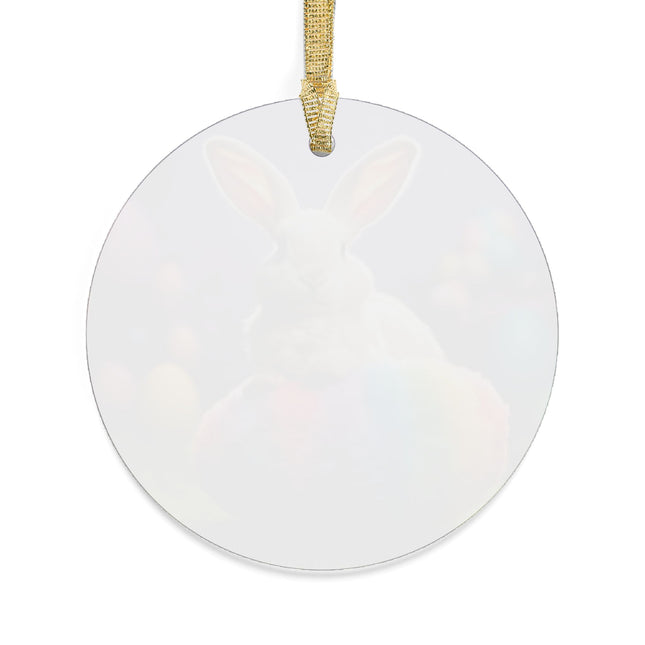 RAINBOW FUZZY EGG BUNNY Easter Tree Ornament