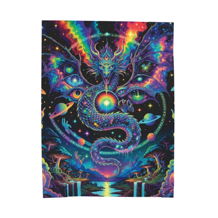 TRIPPY DRAGON KEEPER Psychedelic Blanket