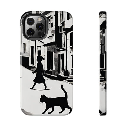 VINTAGE CITY CAT ALLEY WAY Phone Case