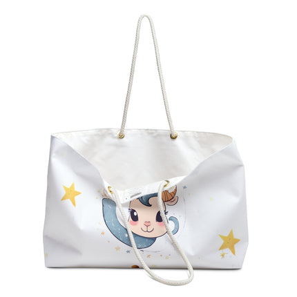 Baby Capricorn Travel Gift Weekender Tote | Grandma's House Infant Weekend Bag | Cute Goat & Starry Diaper, Blankets, Clothes Traveler