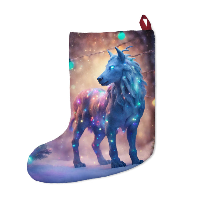 Mythical Beasts Christmas Stockings, Kids Adults Mystical Deer Lights Sock, Festive Fantasy Lovers Gift, Snow Creatures Holiday Winterland