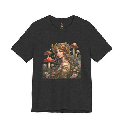 FLOWER FANTASY GARDEN MAIDEN T-Shirt - Whimsical Botanical Art Tee