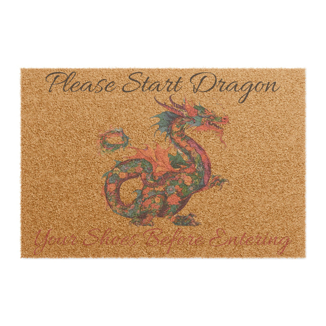 PLEASE START DRAGON YOUR SHOES BEFORE ENTERING Doormat