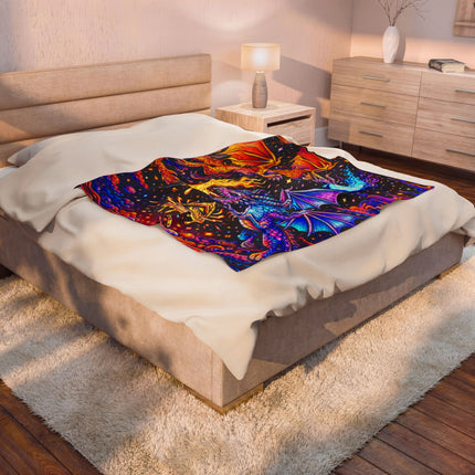 FIRE AND ICE DRAGONS Psychedelic Blanket