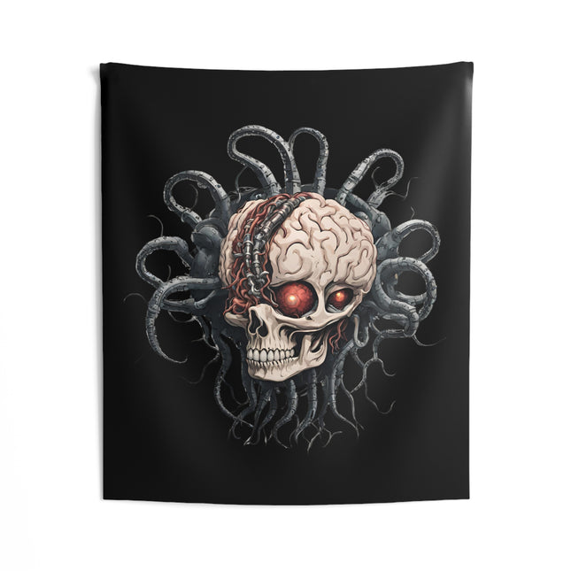 ALIEN CYBORG MESH BRAIN Video Game Inspired Tapestry