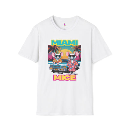 MIAMI MICE 80s TV Spoof T-Shirt - Funny Miami Vice Parody Retro Tee