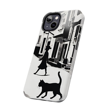 VINTAGE CITY CAT ALLEY WAY Phone Case