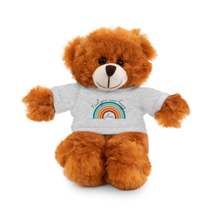 FIND YOUR INNER HAPPY PLACE Inspirational Rainbow Stuffed Animal