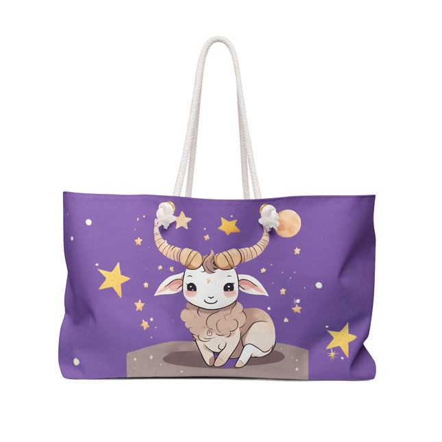 Baby Girl Capricorn Travel Gift Weekender Tote | Grandma's House Infant Weekend Bag | Cute Goat & Starry Diaper, Blankets, Clothes Traveler