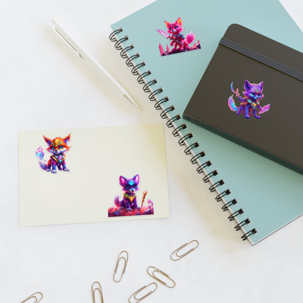 CRYSTAL GUARDIAN FOXES Kids Stickers