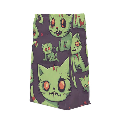 Zombie Cat Lunch Bag, Cute Walking Dead Kittens Polyester Insulated Food Carrier, Child Adult & Teen Work Office School Gift Meal Traveler
