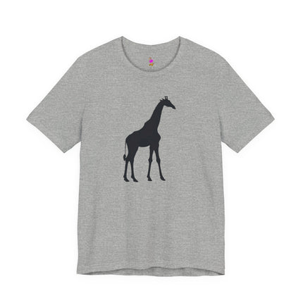 GIRAFFE SILHOUETTE T-Shirt - Elegant Wildlife Minimalist Art Tee