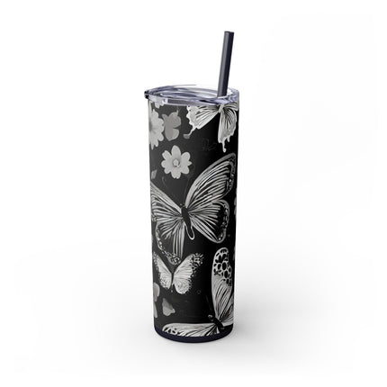 FLOWERS AND BUTTERFLIES Tumbler - Fitness Exercise Gym Workout Drink Holder