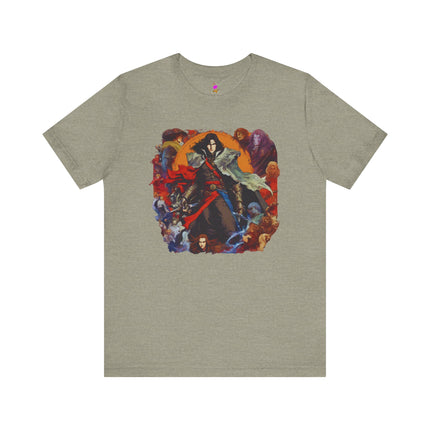 A WARRIOR OF LEGEND Video Game Inspired Collage T-Shirt - Epic Gaming Hero Art Tee