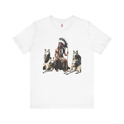 CHIEF WOLF PACK T-Shirt - Native American Wolf Leader Tee
