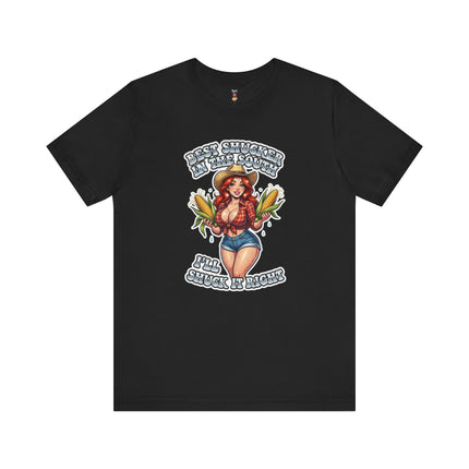 BEST SHUCKER IN THE SOUTH T-Shirt Provocative Seductive Sexy Cartoon Tee