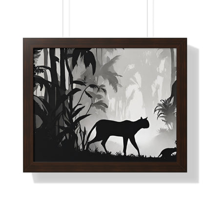 CHEETAH PREDATOR SHADOW - Wild Leopard Jungle Framed Wall Art