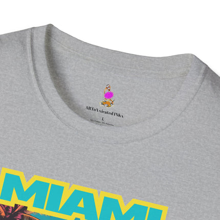 MIAMI MICE 80s TV Spoof T-Shirt - Funny Miami Vice Parody Retro Tee