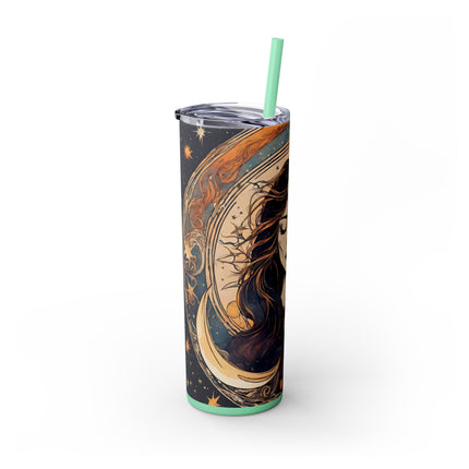 SUN & MOON GODDESS Skinny Tumbler - Lunar Astronomy Wiccan Dreams Cup
