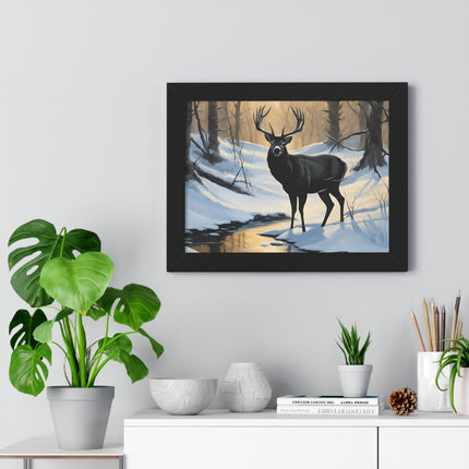 SUNSET CREEK BUCK - Deer Hunter Framed Wall Art