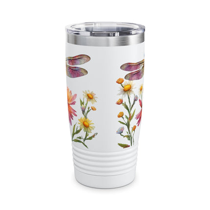 DRAGONFLY FLOWER GARDEN Tumbler