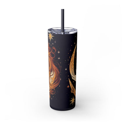 MOON SHAPING GODDESS Skinny Tumbler - Lunar Celestial Beauty Cup