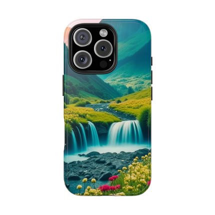 FLOWER CASCADE MOUNTAINS Phone Case