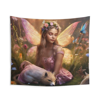 ENCHANTED FLOWER FIELDS FAIRY Tapestry