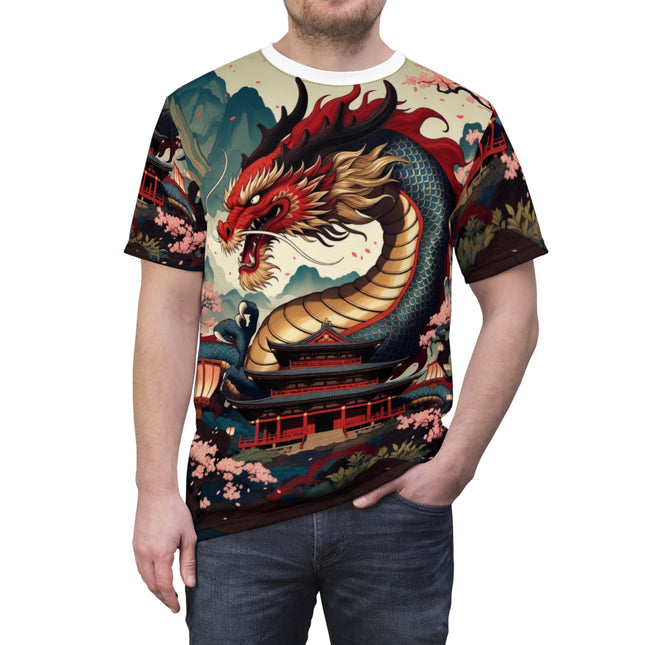 JAPANESE DRAGON SHRINE —  All-Over Print T-Shirt