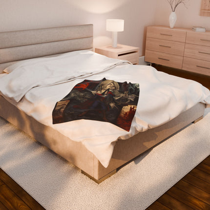 A LEGEND APPEARS IN THE LEGACY OF HIS FATHER Video Game Inspired Collage Blanket