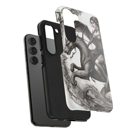 DRAGON AND MORPHING REPTILIAN BEAUTY Phone Case
