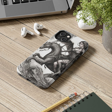 DRAGON AND MORPHING REPTILIAN BEAUTY Phone Case