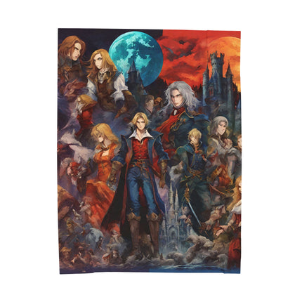 LEGACY OF A CLAN OF NIGHT SLAYERS Video Game Inspired Abstract Collage Blanket