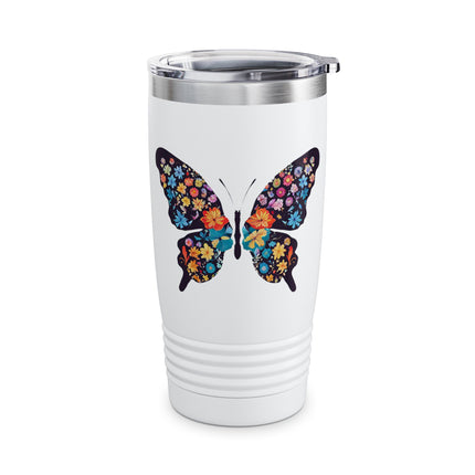 FLORAL PATTERNED BUTTERFLY Tumbler