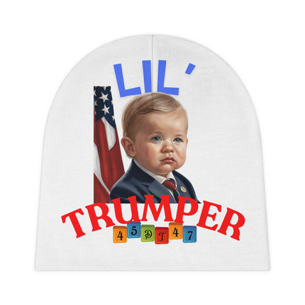 Baby Beanie Hat, Trump Baby Beanie, Lil Trumper Hat, Political Baby Beanie, Patriotic Baby Beanie, Red White Blue Baby Hat, Cute Baby Gift