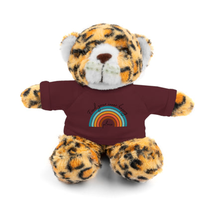 FIND YOUR INNER HAPPY PLACE Inspirational Rainbow Stuffed Animal