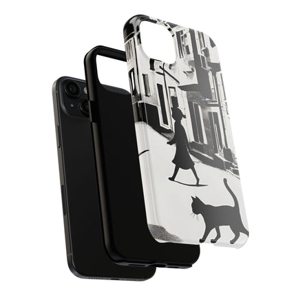 VINTAGE CITY CAT ALLEY WAY Phone Case