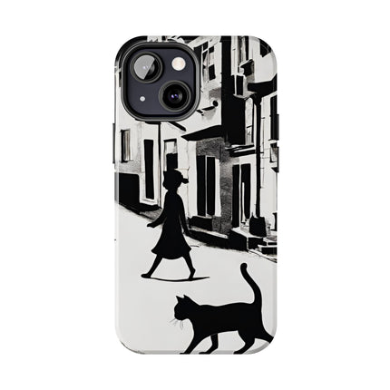 VINTAGE CITY CAT ALLEY WAY Phone Case