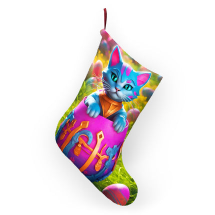 Personalized Easter Gift, Cosmic Kitten Stocking, Space Cat, Easter Egg Sock Stuffer, Kids Adults Cute Fun Hide and Seek Present