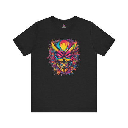 GRINNING MASKED SKULL Graffiti T-Shirt - Urban Street Art Skull Tee