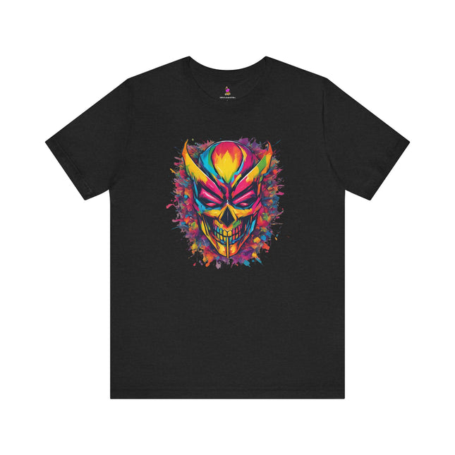 GRINNING MASKED SKULL Graffiti T-Shirt - Urban Street Art Skull Tee