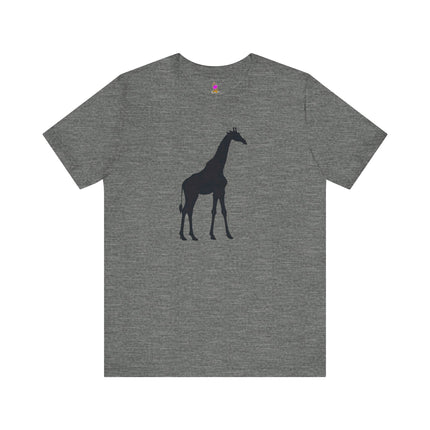 GIRAFFE SILHOUETTE T-Shirt - Elegant Wildlife Minimalist Art Tee